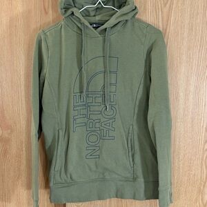 The North Face Olive Green Logo Pullover Hoodie Sweatshirt
